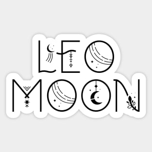 Leo moon sign celestial typography Sticker